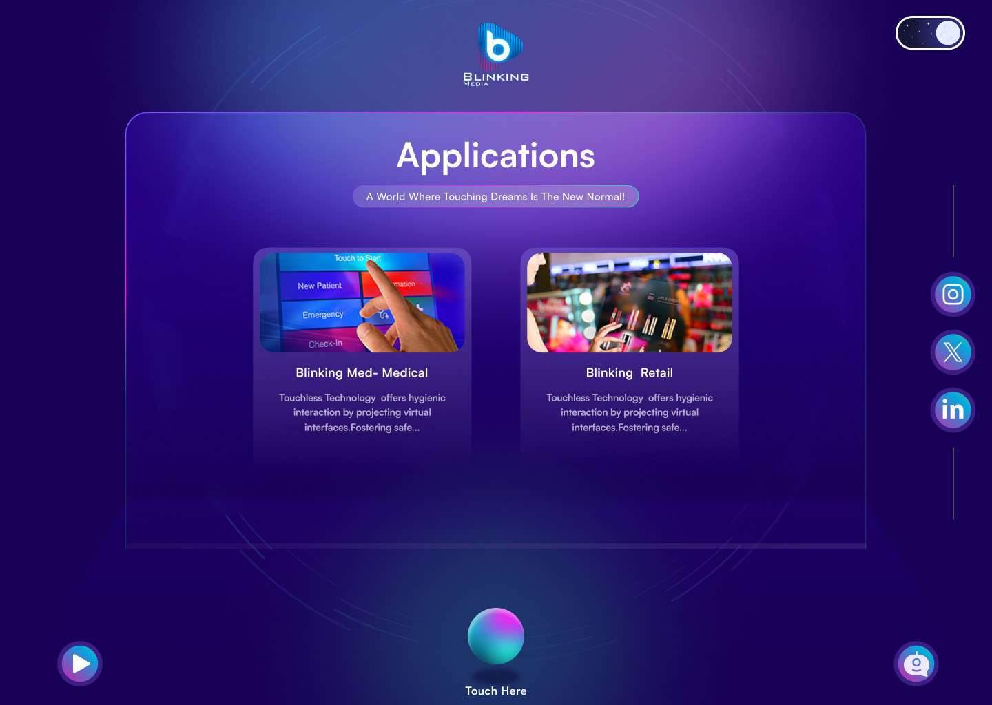 Applications — Blinking Med and Blinking Retail