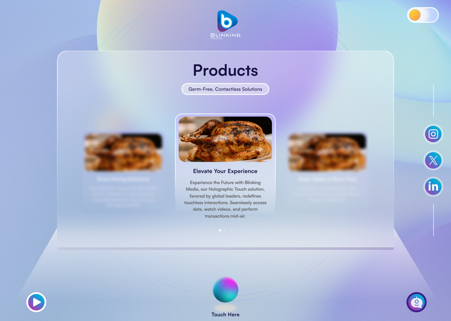 Products screen — light mode