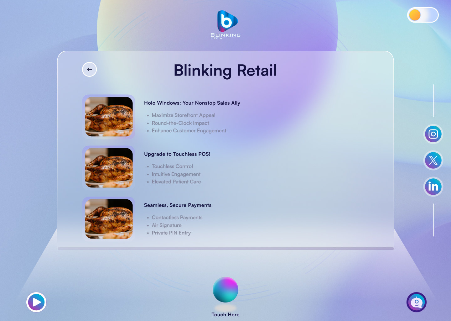Blinking Retail detail — light mode