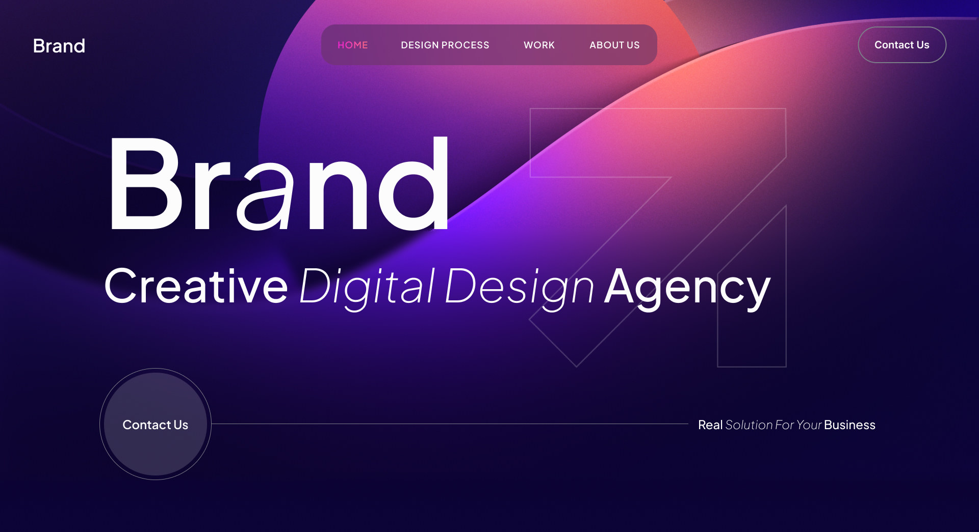 Brand creative agency homepage