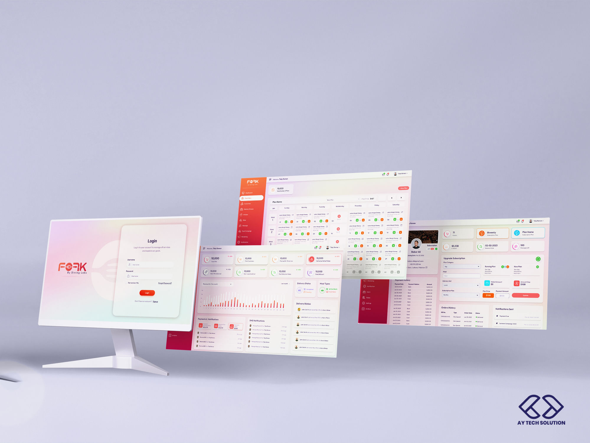 Project dashboard mockup