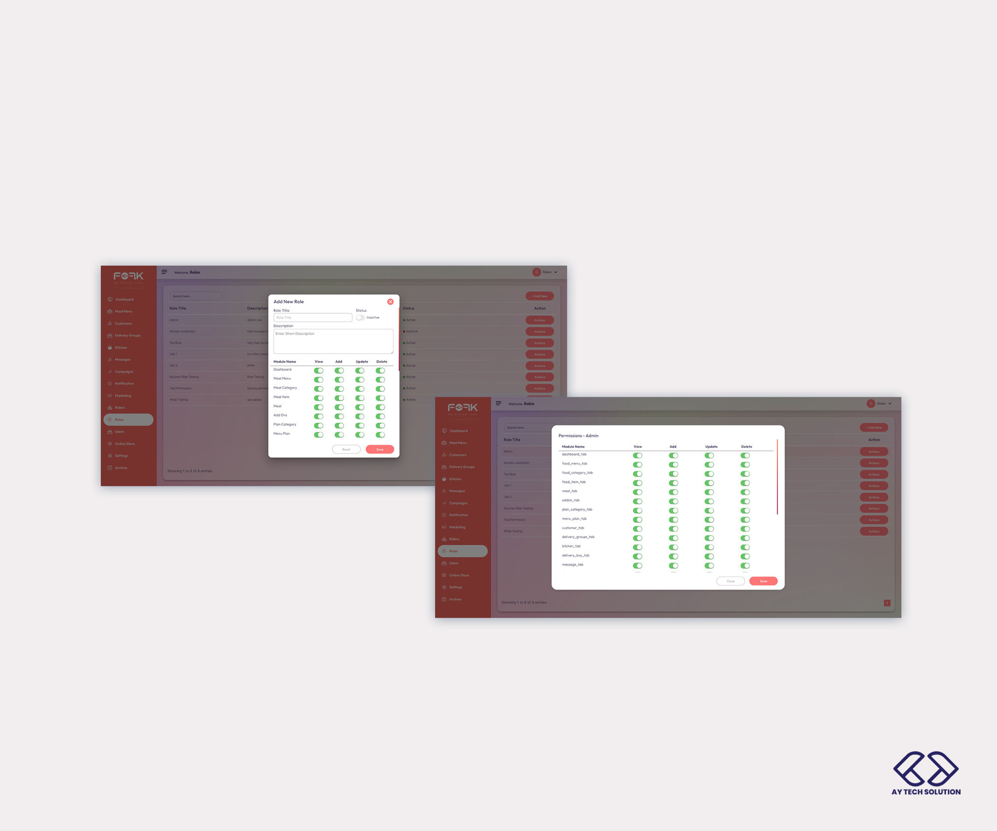Role-based access control — Add Role and Permissions