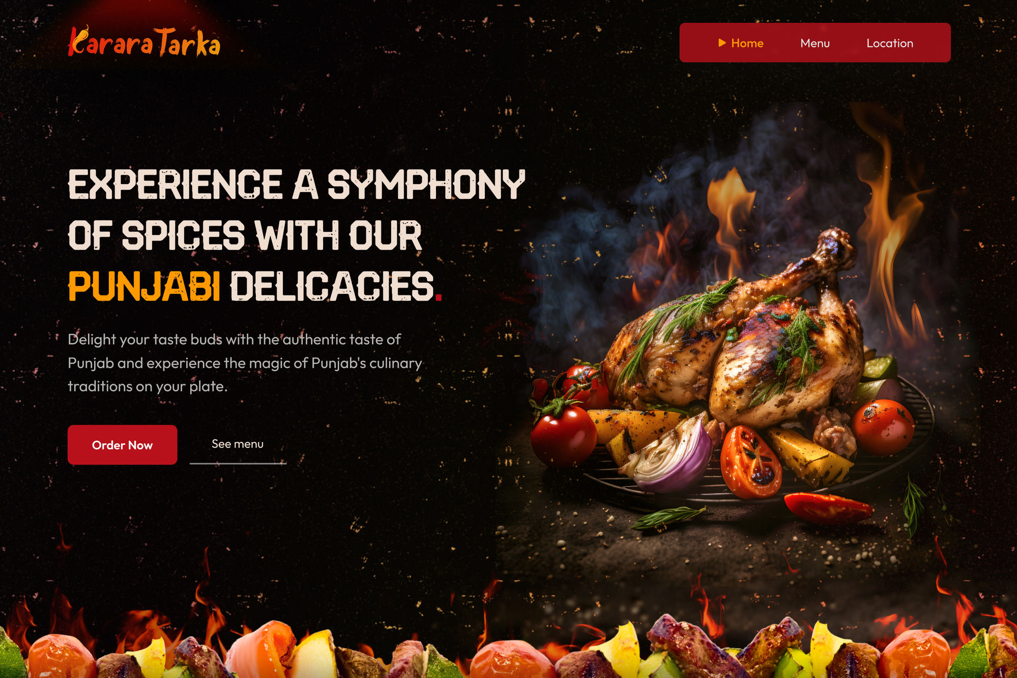 Karara Tarka homepage hero — Punjabi Delicacies