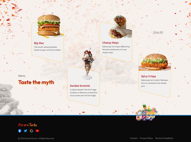 Menu — Taste the Myth section with Big Mac and Spicy Crispy